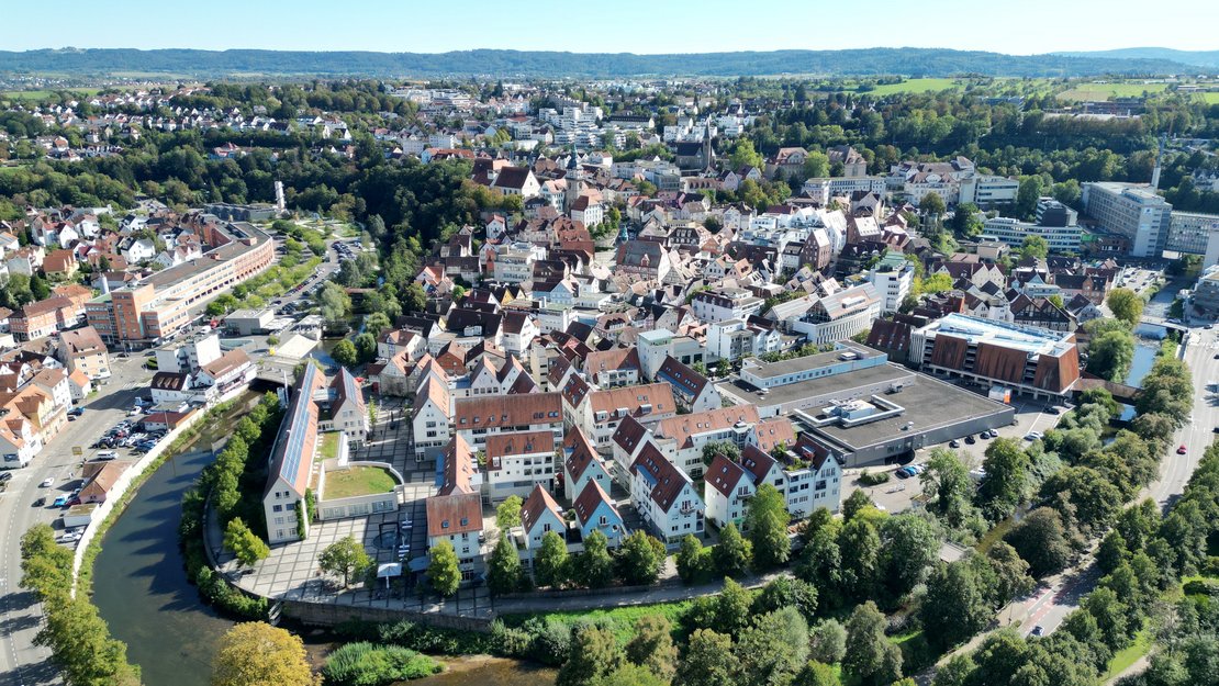 Blick über die Stadt Backnang